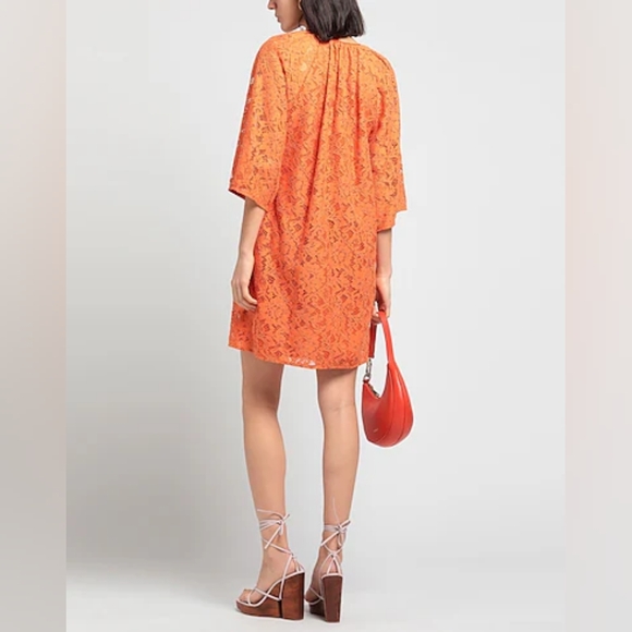 Beatrice B. Lace Mini Dress in Apricot - Picture 2 of 10